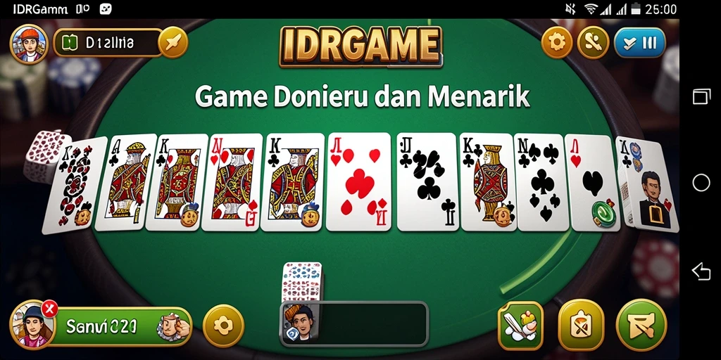 Tampilan menarik dari gameplay <strong>IDRGAME</strong> dalam permainan Domino.