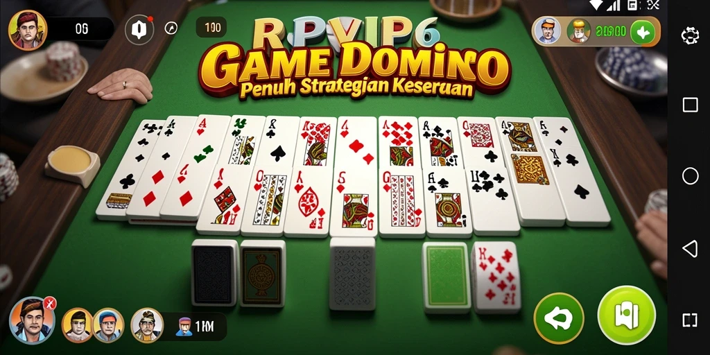 Screenshot gameplay RPVIP6 menampilkan pertarungan seru antar pemain Domino.