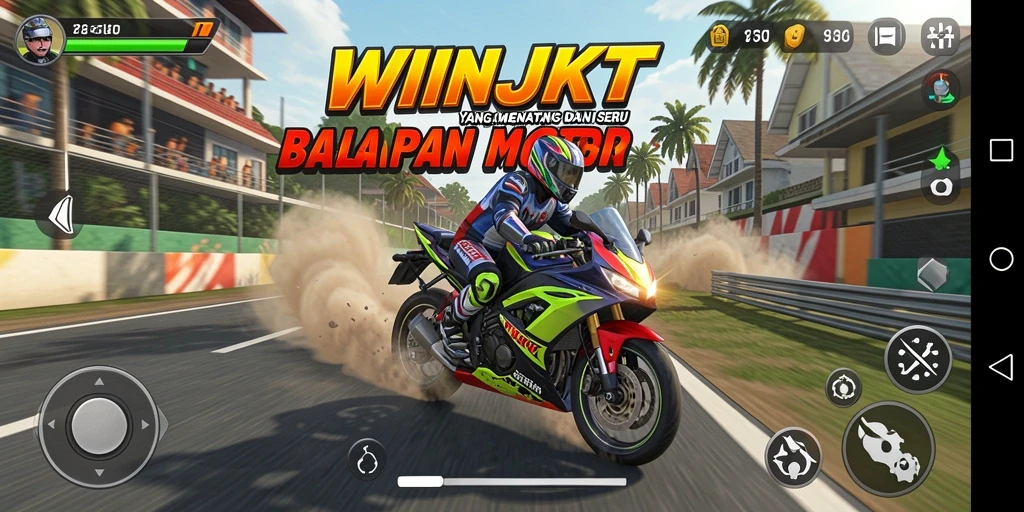 Gameplay seru dan cepat dalam balapan motor.